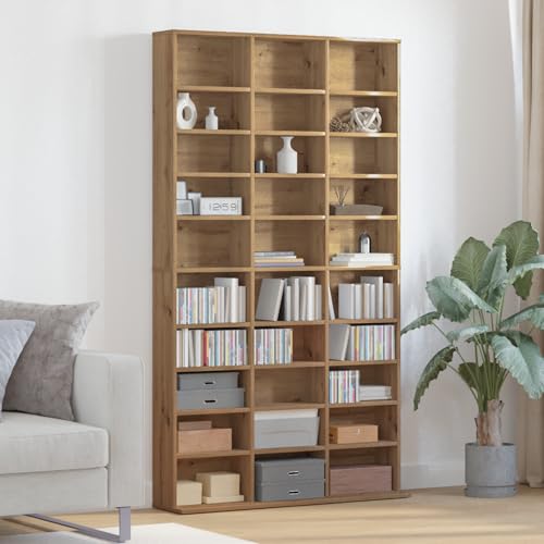 EMYRLXQW CD-Schrank in Artisan Eiche – 101 x 23 x 177,5 cm aus Holzwerkstoff von EMYRLXQW