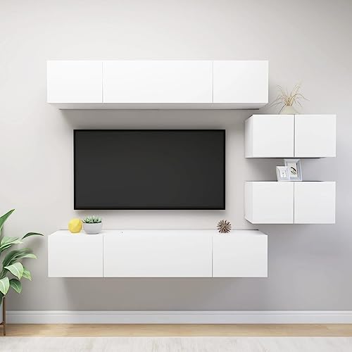 EMYRLXQW Entertainment Centers & TV-Ständer, 6-teiliges TV-Schrank-Set, Holz, Weiß EMYRLXQW Entertainment Centers & TV-Ständer, 6-teiliges TV-Schrank-Set, Holz, Weiß von EMYRLXQW