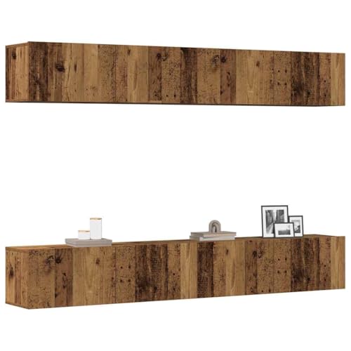EMYRLXQW Entertainment Centers & TV-Ständer, Wandmontage, TV-Schränke, 4 Stück, Altes Holz, 100 x 30 x 30 cm EMYRLXQW Entertainment Centers & TV-Ständer, Wandmontage, TV-Schränke, 4 Stück, Altes Holz, 100 x 30 x 30 cm von EMYRLXQW
