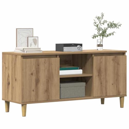 EMYRLXQW Entertainment Centers & TV Stands-TV Cabinet Artisan Oak 102x35x50 cm Holzwerkstoff von EMYRLXQW