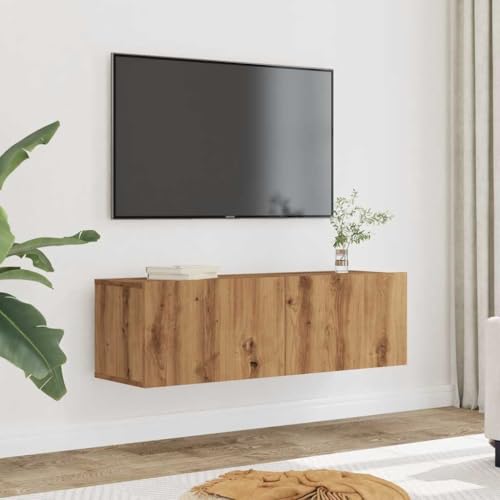 EMYRLXQW Entertainment Centers & TV Stands-TV Cabinets Wall-mounted 2 pcs Artisian Oak 100x30x30cm von EMYRLXQW