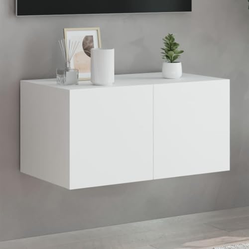 EMYRLXQW Entertainment Centers & TV Stands-TV Wandschrank mit LED-Leuchten Weiß 60x35x31cm EMYRLXQW Entertainment Centers & TV Stands-TV Wandschrank mit LED-Leuchten Weiß 60x35x31cm von EMYRLXQW