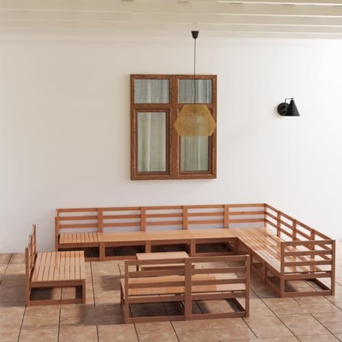 EMYRLXQW Gartenmöbel-Set, 13-teilig, Braun, massives Kiefernholz EMYRLXQW Gartenmöbel-Set, 13-teilig, Braun, massives Kiefernholz von EMYRLXQW