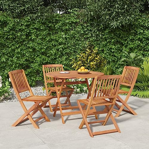 EMYRLXQW Gartenmöbel-Set für den Außenbereich, 5-teilig, Massivholz, Akazie EMYRLXQW Gartenmöbel-Set für den Außenbereich, 5-teilig, Massivholz, Akazie von EMYRLXQW