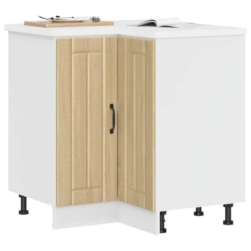 EMYRLXQW Möbel, Schränke und Aufbewahrung, Küchenschränke, Kücheneckunterschrank, Lucca, Sonoma, Eiche, Holzwerkstoff von EMYRLXQW