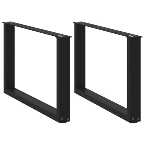 EMYRLXQW Möbel, Tischzubehör, Tischbeine, Couchtischbeine, U-förmig, 2 Stück, schwarz, 60 x (42–43) cm, Stahl von EMYRLXQW