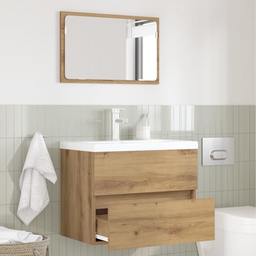 EMYRLXQW Möbelsets, Badezimmermöbel-Set, 2-teilig, aus künstlichem Eichenholz von EMYRLXQW