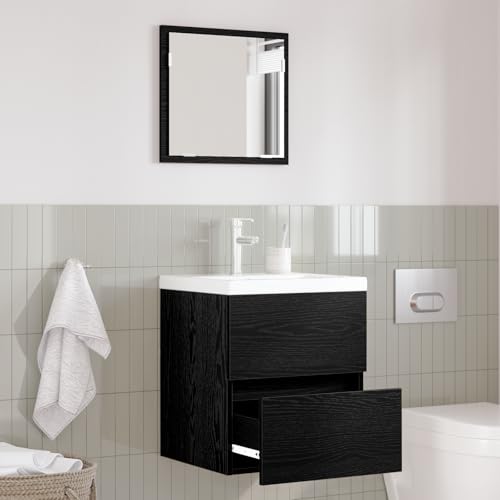 EMYRLXQW Möbelsets, Badezimmermöbel-Sets, Badezimmer-Aufbewahrungsschrank, schwarze Eiche, Holzwerkstoff, Standard EMYRLXQW Möbelsets, Badezimmermöbel-Sets, Badezimmer-Aufbewahrungsschrank, schwarze Eiche, Holzwerkstoff, Standard von EMYRLXQW