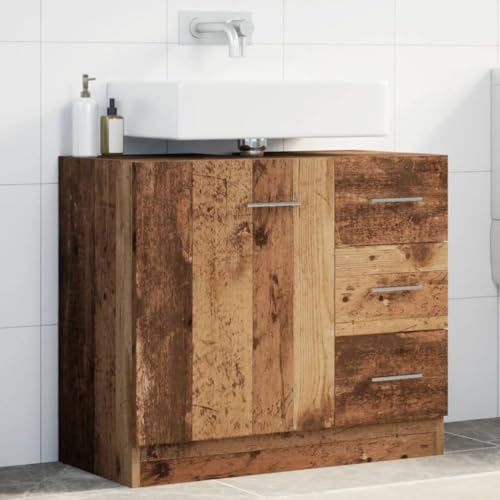 EMYRLXQW Möbelsets, Badmöbel-Sets, Waschbeckenunterschrank, Altholz 63 x 30 x 54 cm, Holzwerkstoff von EMYRLXQW