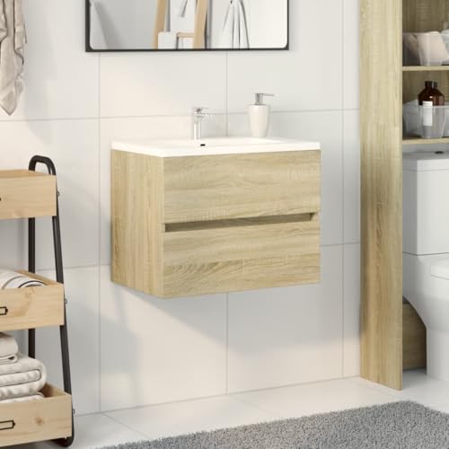 EMYRLXQW Möbelsets, Badmöbel-Sets, Waschbeckenunterschrank, Sonoma-Eiche, 60 x 38,5 x 45 cm, Holzwerkstoff von EMYRLXQW