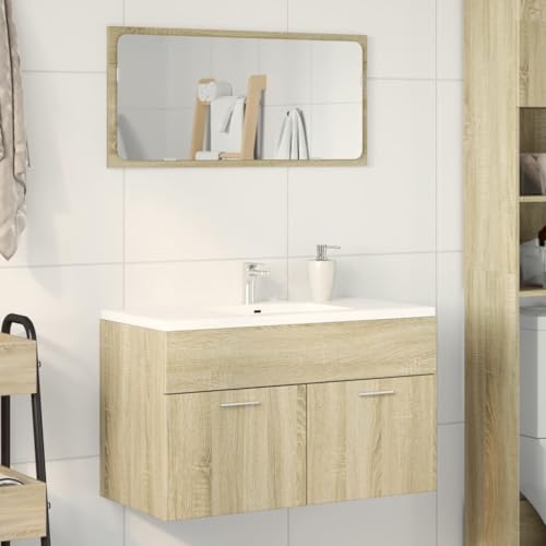EMYRLXQW Möbelsets, Badmöbel-Sets, Waschbeckenunterschrank, Sonoma-Eiche, 80 x 38,5 x 46 cm, Holzwerkstoff von EMYRLXQW