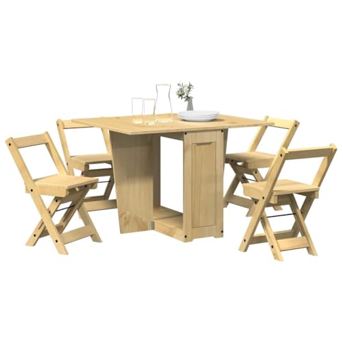 EMYRLXQW Möbelsets, Küchen- und Esszimmermöbel-Set, 5-teilig, Schmetterlings-Esszimmer-Set, Corona, faltbar, gewachst, braunes Kiefernholz EMYRLXQW Möbelsets, Küchen- und Esszimmermöbel-Set, 5-teilig, Schmetterlings-Esszimmer-Set, Corona, faltbar, gewachst, braunes Kiefernholz von EMYRLXQW