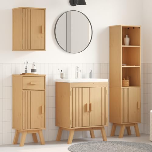 EMYRLXQW Möbelsets Badmöbel Sets - 4-teiliges Badmöbelset aus massivem Kiefernholz EMYRLXQW Möbelsets Badmöbel Sets - 4-teiliges Badmöbelset aus massivem Kiefernholz von EMYRLXQW