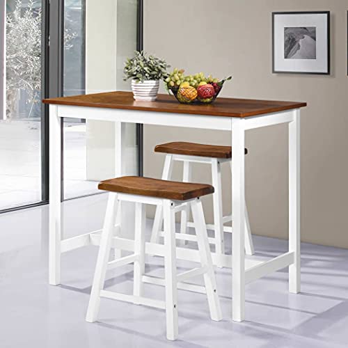 EMYRLXQW Möbelsets-Küchen- & Esszimmermöbel-Sets-Bartisch und Hocker-Set, 3-teilig, Massivholz EMYRLXQW Möbelsets-Küchen- & Esszimmermöbel-Sets-Bartisch und Hocker-Set, 3-teilig, Massivholz von EMYRLXQW