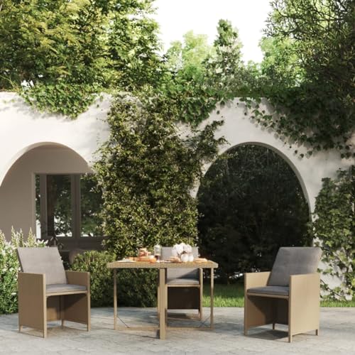 EMYRLXQW Outdoor-Möbel, Gartentische, Beige, 109 x 107 x 74 cm, Polyrattan & Massivholz, Akazie EMYRLXQW Outdoor-Möbel, Gartentische, Beige, 109 x 107 x 74 cm, Polyrattan & Massivholz, Akazie von EMYRLXQW