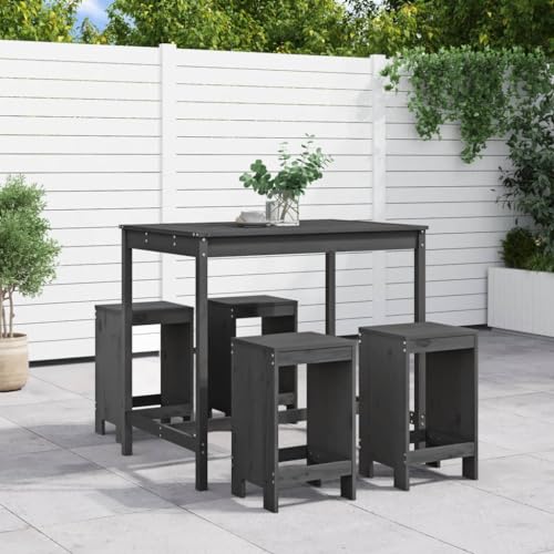 EMYRLXQW Outdoor-Möbel-Gartenmöbel-Sets, 5-teilig, Bar-Set, Grau, Massivholz, Kiefer EMYRLXQW Outdoor-Möbel-Gartenmöbel-Sets, 5-teilig, Bar-Set, Grau, Massivholz, Kiefer von EMYRLXQW