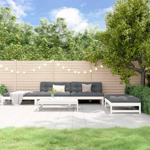 EMYRLXQW Outdoor-Möbel-Outdoor-Möbel-Sets-5-teiliges Garten-Lounge-Set Weiß Massivholz Kiefer EMYRLXQW Outdoor-Möbel-Outdoor-Möbel-Sets-5-teiliges Garten-Lounge-Set Weiß Massivholz Kiefer von EMYRLXQW