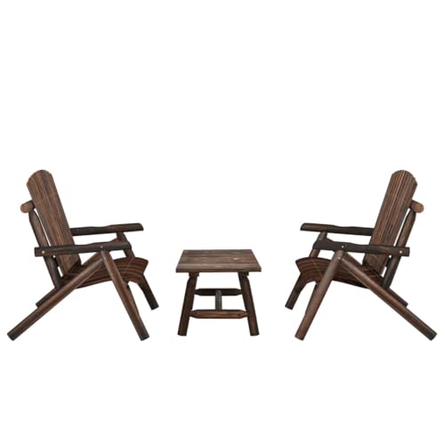 EMYRLXQW Outdoor Möbel Sets - 3-teiliges Garten-Lounge-Set Massivholz Fichte von EMYRLXQW