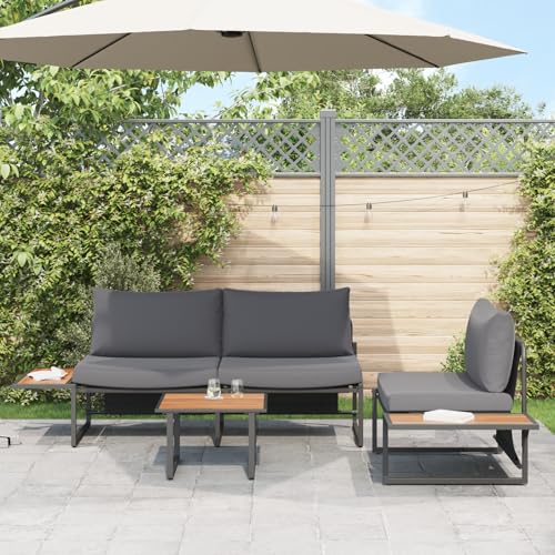 EMYRLXQW Outdoor Möbel Sets - 3-teiliges Gartensofa-Set mit anthrazitfarbenen Kissen EMYRLXQW Outdoor Möbel Sets - 3-teiliges Gartensofa-Set mit anthrazitfarbenen Kissen von EMYRLXQW