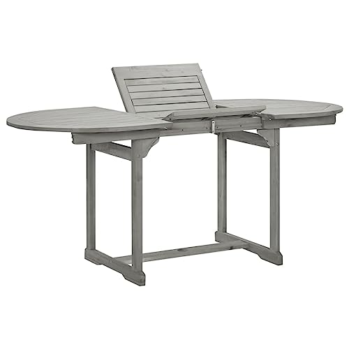EMYRLXQW Outdoor Outdoor Tisch Gartentisch Esstisch (120-170) x80x75cm Akazienholz massiv von EMYRLXQW
