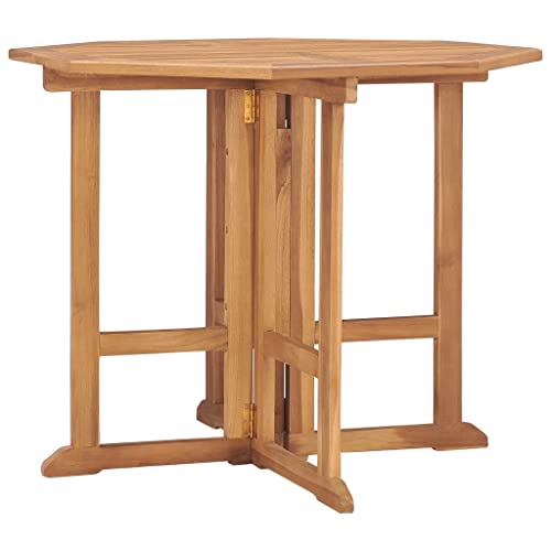 EMYRLXQW Outdoor Outdoor Tisch klappbar Garten Esstisch 90x90x75cm massiv Teakholz von EMYRLXQW