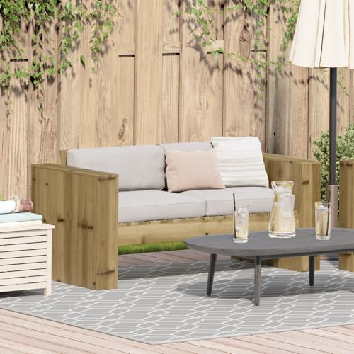 EMYRLXQW Outdoor-Sitz, Outdoor-Sofas, Gartensofa, 2-Sitzer, 134 x 60 x 62 cm, behandeltes Kiefernholz EMYRLXQW Outdoor-Sitz, Outdoor-Sofas, Gartensofa, 2-Sitzer, 134 x 60 x 62 cm, behandeltes Kiefernholz von EMYRLXQW