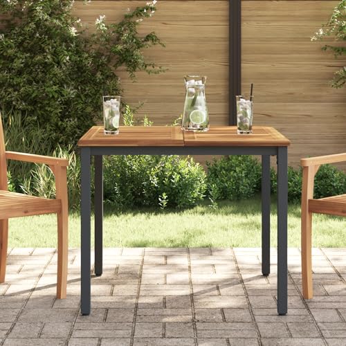 EMYRLXQW Outdoor Tisch Gartentisch 90x90x75cm Akazienholz massiv und Metall EMYRLXQW Outdoor Tisch Gartentisch 90x90x75cm Akazienholz massiv und Metall von EMYRLXQW
