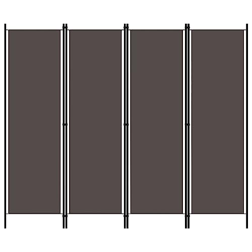 EMYRLXQW Raumteiler-4 Paneele Raumteiler Anthrazit 200x180cm von EMYRLXQW