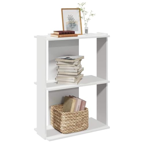 EMYRLXQW Regal, Bücherregale und Standregale, Bücherregal, 3-stöckig, weiß, 60 x 30 x 80 cm, Holzwerkstoff EMYRLXQW Regal, Bücherregale und Standregale, Bücherregal, 3-stöckig, weiß, 60 x 30 x 80 cm, Holzwerkstoff von EMYRLXQW
