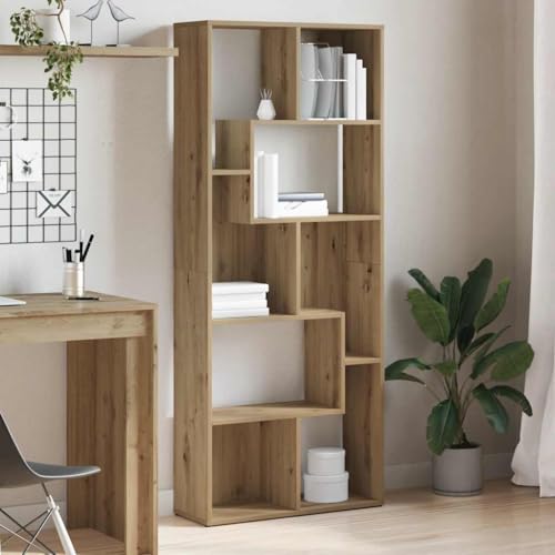 EMYRLXQW Regal, Bücherregale und Standregale, Bücherregal, Eichenholz, 67 x 24 x 161 cm, Holzwerkstoff von EMYRLXQW