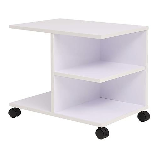 EMYRLXQW Regal, Bücherregale & Standregale - Rollregal 50x35x42 cm weiß von EMYRLXQW