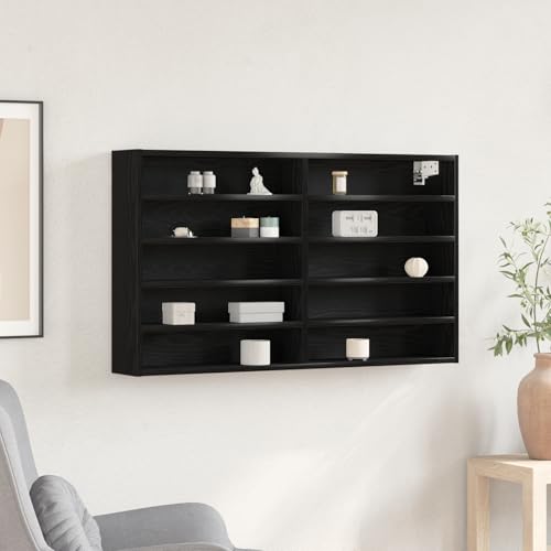 EMYRLXQW Regal, Wandregale & Latten, Vitrinenschrank, schwarze Eiche, 100 x 15 x 58 cm, Holzwerkstoff EMYRLXQW Regal, Wandregale & Latten, Vitrinenschrank, schwarze Eiche, 100 x 15 x 58 cm, Holzwerkstoff von EMYRLXQW