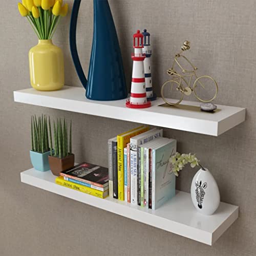 EMYRLXQW Regal-Wandregale und Ledges-2 weiße MDF-Wandregale für Bücher/DVDs EMYRLXQW Regal-Wandregale und Ledges-2 weiße MDF-Wandregale für Bücher/DVDs von EMYRLXQW