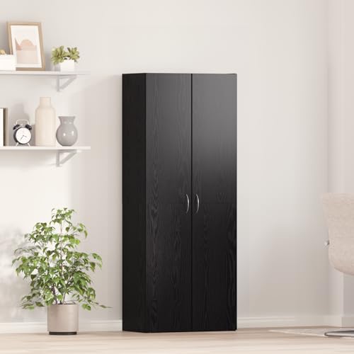 EMYRLXQW Schränke und Aufbewahrung, Aktenschränke, Aktenschrank, 2er-Set, schwarze Eiche, Holzwerkstoff von EMYRLXQW