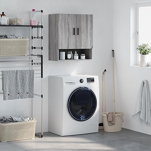 EMYRLXQW Schränke und Aufbewahrung, Aufbewahrungsschränke und Schließfächer, Wandschrank, Grau, Sonoma, 60 x 31 x 70 cm, Holzwerkstoff EMYRLXQW Schränke und Aufbewahrung, Aufbewahrungsschränke und Schließfächer, Wandschrank, Grau, Sonoma, 60 x 31 x 70 cm, Holzwerkstoff von EMYRLXQW