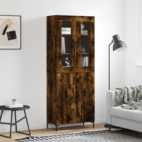 EMYRLXQW Schränke & Aufbewahrung, Buffets & Sideboards, Highboard, Räuchereiche, 69,5 x 34 x 180 cm, Holzwerkstoff EMYRLXQW Schränke & Aufbewahrung, Buffets & Sideboards, Highboard, Räuchereiche, 69,5 x 34 x 180 cm, Holzwerkstoff von EMYRLXQW