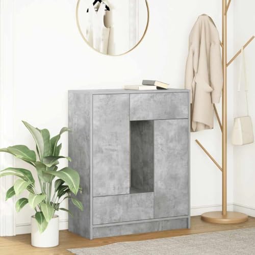 EMYRLXQW Schränke & Aufbewahrung, Buffets & Sideboards-Sideboard mit Schubladen und Türen, Betongrau, 73 x 31 x 90 cm von EMYRLXQW