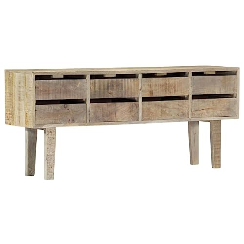 EMYRLXQW Schränke & Aufbewahrung-Buffets & Sideboards-Sideboard 140x30x60cm Massivholz Mangoholz von EMYRLXQW