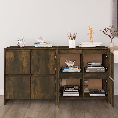 EMYRLXQW Schränke & Aufbewahrung-Buffets & Sideboards-Sideboards 2 Stück Räuchereiche 70x41x75cm Holzwerkstoff EMYRLXQW Schränke & Aufbewahrung-Buffets & Sideboards-Sideboards 2 Stück Räuchereiche 70x41x75cm Holzwerkstoff von EMYRLXQW
