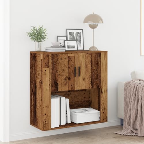 EMYRLXQW Schränke & Aufbewahrungs-Hängeschrank Old Wood 80x33x80 cm Holzwerkstoff von EMYRLXQW