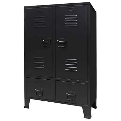 EMYRLXQW Schränke & Aufbewahrungsschränke & Kleiderschränke - Garderoben-Wardrobe Metall Industriestil 67x35x107 cm Schwarz EMYRLXQW Schränke & Aufbewahrungsschränke & Kleiderschränke - Garderoben-Wardrobe Metall Industriestil 67x35x107 cm Schwarz von EMYRLXQW