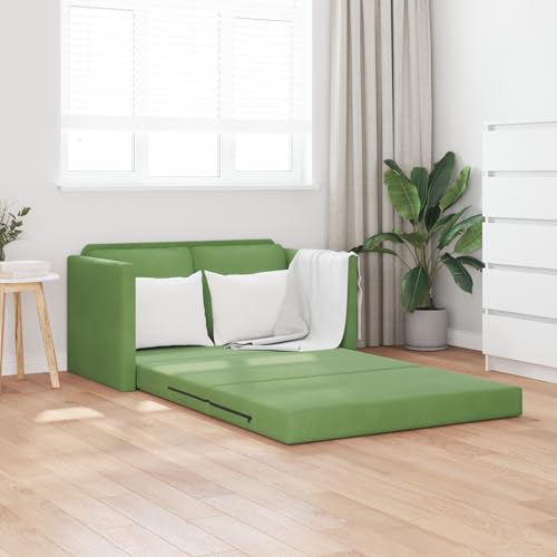 EMYRLXQW Sofas-Loveseat hellgrüner Stoff, Holz, 2-Sitzer, Loveseat rechteckig von EMYRLXQW