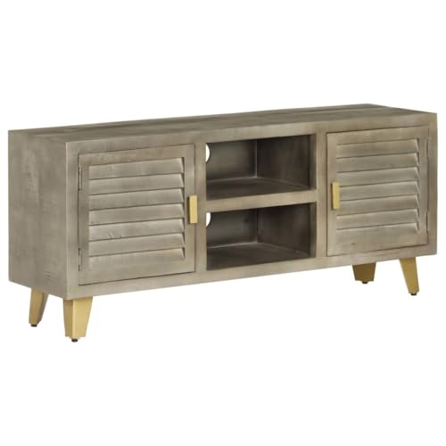 EMYRLXQW TV Schrank Massivholz Mangoholz Grau mit Messing 110x30x48cm EMYRLXQW TV Schrank Massivholz Mangoholz Grau mit Messing 110x30x48cm von EMYRLXQW