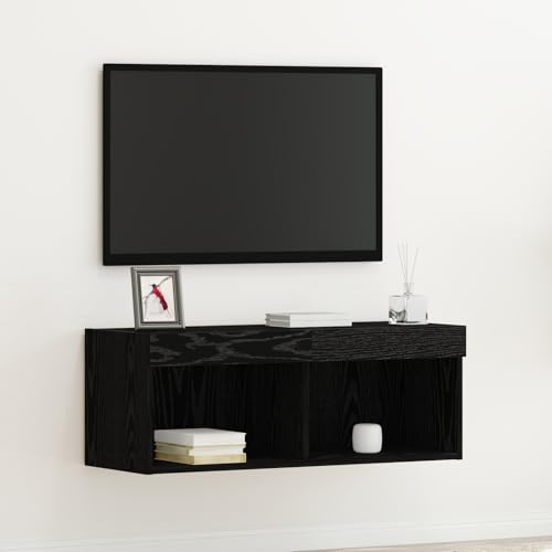 EMYRLXQW TV-Ständer & TV-Schränke-TV-Wandschrank mit LED-Leuchten Schwarze Eiche, 80x30x30cm EMYRLXQW TV-Ständer & TV-Schränke-TV-Wandschrank mit LED-Leuchten Schwarze Eiche, 80x30x30cm von EMYRLXQW