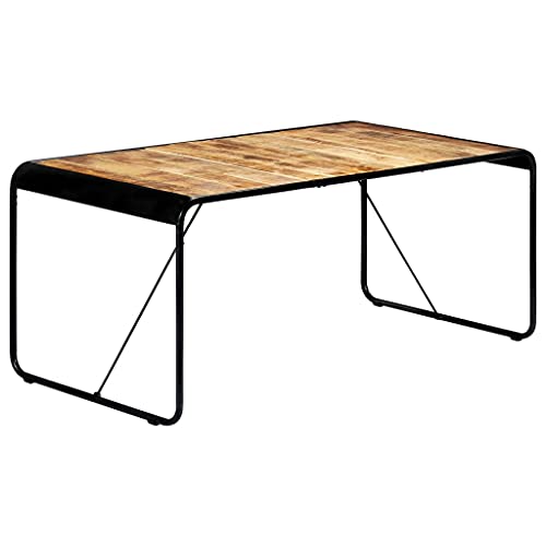 EMYRLXQW Tische, Küchen- und Esszimmertische, Esstisch, 180 x 90 x 76 cm, massives raues Mangoholz EMYRLXQW Tische, Küchen- und Esszimmertische, Esstisch, 180 x 90 x 76 cm, massives raues Mangoholz von EMYRLXQW