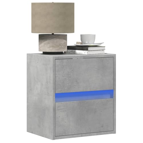 EMYRLXQW Tische, Nachttische, Wandschrank mit LED-Lichtern, Betongrau EMYRLXQW Tische, Nachttische, Wandschrank mit LED-Lichtern, Betongrau von EMYRLXQW