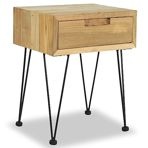 EMYRLXQW Tische-Nachttische-Unterschrank 40x30x50cm Massiv Teak-Tische Beistelltische von EMYRLXQW