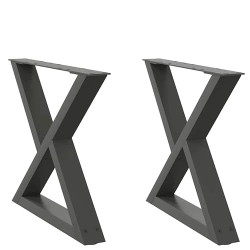 EMYRLXQW Tischzubehör, Tischbeine, Couchtischbeine, 2 Stück, anthrazit, 60 x (42–43,3 cm) Stahl von EMYRLXQW