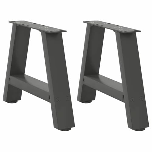 EMYRLXQW Tischzubehör, Tischbeine, Couchtischbeine, A-Form, 2 Stück, anthrazit, 40 x (30–31) cm, Stahl von EMYRLXQW