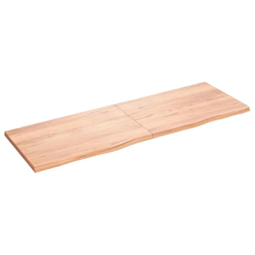 EMYRLXQW Tischzubehör Tischplatten Tischplatte Hellbraun 180x60x(2-4) cm imprägniert Massivholz Eiche von EMYRLXQW
